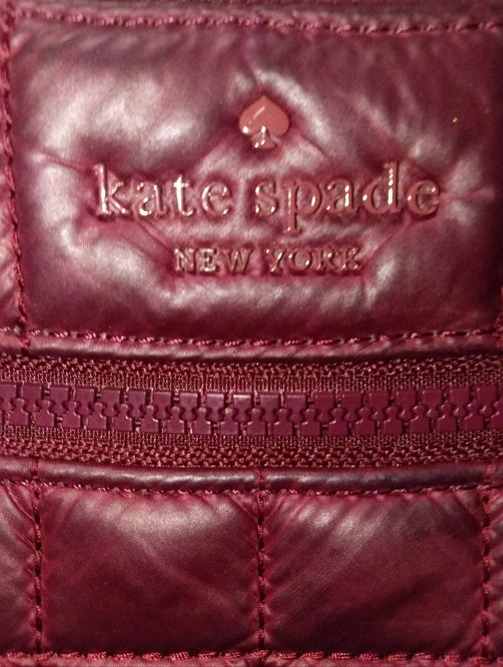 Kate Spade Quilted Burgundy Crossbody Bag - Women's Shoulder Bag